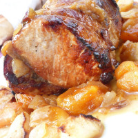 Rôti de porc aux abricots secs